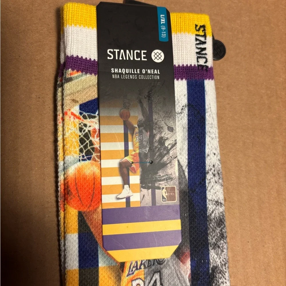 Stance Shaq Men's Multicolor Crew Socks Sz L-XL - Picture 3 of 5